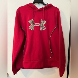 Under Armour Red Hoodie with Camo Logo